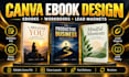 design canva ebook, workbook, kdp journal and lead magnet layout