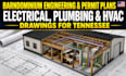 barndominium engineering and mep permit plans, electrical, plumbing hvac drawing