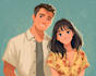 design a romantic couple in anime style