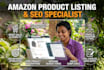 product listing, data entry
