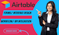 setup airtable database airtable crm integration airtable automation expert