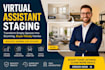 provide virtual assistant staging and virtual home staging