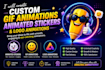 create custom GIF animation and animated stickers
