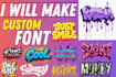 design custom typography logo with playful hand lettering