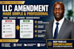 file your llc amendment for name address or member changes