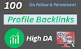 manually 100 do follow profile backlinks
