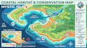 design gis coastal map, habitat map, conservation map, drought map, climate map