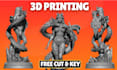sculpt 3d character, miniature, and statue model for 3d printing