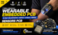 design wearable embedded pcb, ble, bluetooth, esp32, stm32, nrf52, sensors pcb