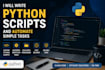 write python scripts and automate programming tasks
