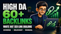 create diverse high da 60 plus white hat SEO backlinks