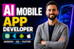develop ai mobile app flutter android ios app development ai integration ai saas