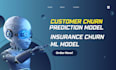 develop customer churn prediction machine learning models insurance churn model