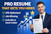 write your ats tech resume and professional IT CV