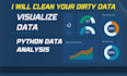 clean, analyze, visualize data using python pandas and numpy