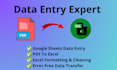convert pdf to excel data entry with accuracy