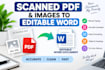 convert scanned PDF and images to editable word documents