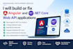 build or fix angular and dotnet core web API applications