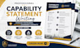 write professional government capacity statement proposal and bids
