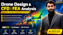 aircraft cfd, aerospace fea, drone flight simulation, ansys, abaqus, comsol