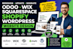 redesign update and migrate odoo wix squarespace shopify and wordpress website