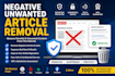 remove unwanted negative defamatory false articles and links from google search