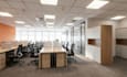 revit 3d interior modern office design, conference room layout render, workspace