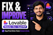 fix, enhance, improve lovable, lovable ai website, lovable dev, saas mvp