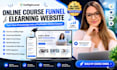 build highlevel online course funnel elearning website ghl education page