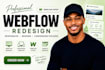 webflow redesign, responsive webflow, webflow expert, website redesign