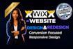 design wix website or redesign a professional business wix website