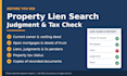 do lien search, judgment and tax check on any US property before auction