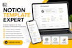 be your custom notion template expert notion website dashboard automation