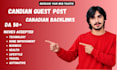 provide canadian guest post,canadian backlinks