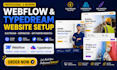 set up webflow typedream website electrician contractor art painter websites