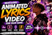 create stunning animated lyrics video visualization for your song