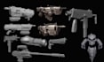 scuplt 3d cosplay weapons props 3d airsoft gun model accessory for 3d printing