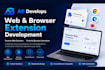 develop custom websites and full browser extensions