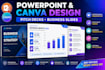design a modern powerpoint or canva presentation