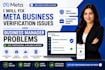 fix meta business verification issues and business manager problem