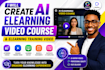 create ai elearning video course, elearning training video,veo ai,heygen