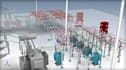 design high and low voltage substation layout, 2d sld and 3d bim model