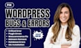 fix wordpress issues, fix wordpress errors, wordpress bug fix wordpress website