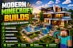 build a modern minecraft house or custom building