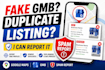 report to remove spam duplicate google my business profile