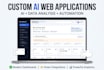 build a custom web application with ai and data analysis