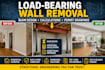 design load bearing wall removal, structural calculations and permit drawings