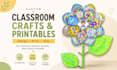 design classroom crafts, printables and teaching resources