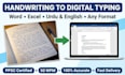 convert handwritten notes to word and excel accurately