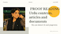 proofread urdu articles, documents, and content